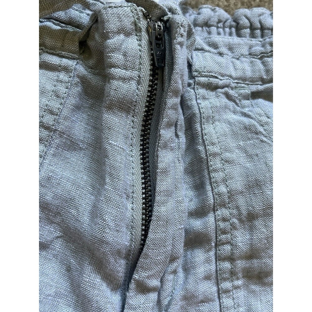 C&C California Shorts Small Sz Taupe 100% Linen Pull On Elastic Drawstring Boho - Picture 5 of 6